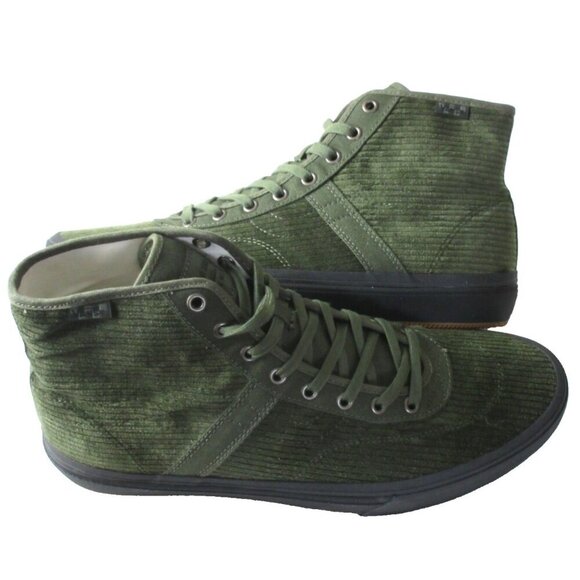 Vans Men\'s Gilbert Crockett Hi Corduroy Olive Green Black shoes Size 9.5 NIB main image 4